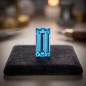6X12mm Baguette Cut Natural Swiss Blue Topaz Venta al por mayor Precio de fábrica Piedra preciosa suelta facetada de alta calidad por quilate Topacio - Product Image 3