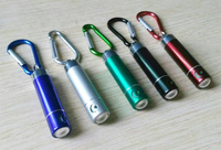 Senter LED Mini dengan Gantungan Kunci Carabiner Senter LED Portabel untuk Berkemah Bersepeda Backpacking