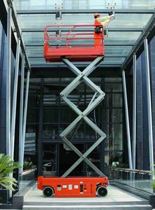 Elevador de tijera móvil personalizable, trabajo aéreo para hoteles, tiendas de ropa, talleres de reparación de maquinaria con componentes de motor central - Product Image 5