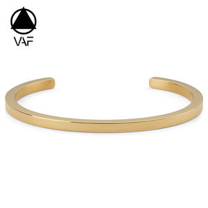VAF उच्च पोलिश पतली सी आकार कफ चूड़ी कंगन बुनियादी मॉडल स्टेनलेस स्टील खुले जोड़ी कंगन - Product Image 3