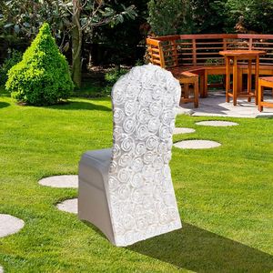 Housse de chaise rosette blanche en spandex couleur or pour banquet, pliable, pour mariage - Vente en gros 2023 - Product Image 3