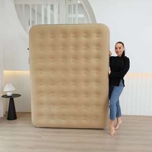 <b>Double</b> Convertible Inflatable <b>Bed</b> Built-in Pump Foldable Portable Foam Air Mattress for Outdoor Camping Home - Product Image 3