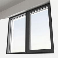 Ventanas Abatibles Modernas Deioux con Aislamiento Térmico, Ventanas de Aluminio con Certificación NFRC, Doble Acristalamiento, Insonorizadas, para Viviendas
