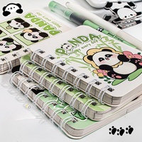 Pequeño regalo de recompensa personalizado lindo Panda de dibujos animados A7 bobina libro práctico Premio Papelería para niños regalo cuaderno personalizado