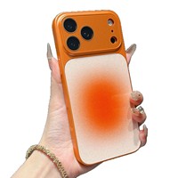 Coque de téléphone antichoc en PC rigide avec protection d'objectif en verre et fenêtre caméra à paillettes Halation pour iPhone 17 16 15 14 13 12 Pro Max