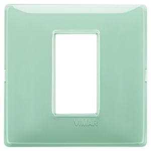 Plaque d'interrupteur mural Vimar vert menthe 1 poste rectangulaire - Product Image 1