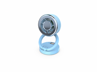 Mini ventilateur rechargeable, 3 vitesses de vent, autonomie de 600 minutes, finition électro-plaquée, ventilateur de bureau portable pour la maison, le bureau et les voyages