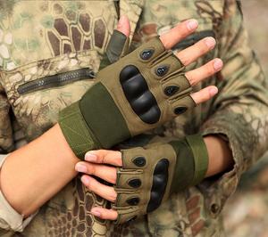 Guantes de medio dedo para hombre, guantes sin dedos para exteriores, guantes deportivos para tiro, caza, motocicleta, ciclismo - Product Image 3