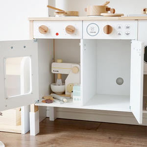 Ahşap mutfak çocuklar için erken öğrenme pişirme oyuncak Pretend ev rol oynamak soba ile eğlenceli eğitim yürümeye başlayan aktivite - Product Image 4