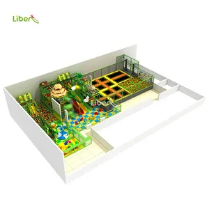 Liben, nuevo diseño, tema de bosque, patio comercial interior, instalaciones de parque de atracciones, equipo para niños