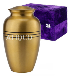Atiqco Star Stripes Solid Brass Cremation Urn American Style Latest Modern Design Metal <b>Jar</b> Stylish Classical Hot Selling - Product Image 4