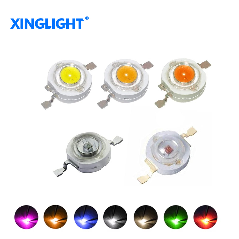 XINGLIGHT High Power 3W 3.4V SMD LED Lamp Warm White Green Blue Yellow Red Light 6000-6500K High Light LED Bead