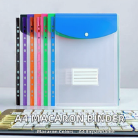 Classeur extensible Wenshun A4 à 11 trous en PP, couleur macaron, pochette de classement à feuilles mobiles pour bureau – Meilleures ventes