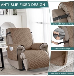 100% 방수 23인치 모던 리클라이너 의자 커버 미끄럼 방지 탄성 밴드 세탁 가능 라운지 시트 애완동물 가구 폴리에스터 무지 - Product Image 6