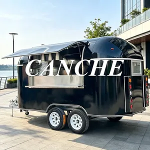 Carrito de Comida Rápida Móvil Certificado por la CE, Totalmente Equipado, para Venta de Hamburguesas y Papas Fritas - Product Image 1