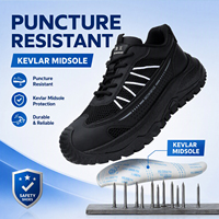 Bottes de sécurité unisexes JIANKUN respirantes, légères, avec embout en acier, antidérapantes, anti-perforation, semelle en EVA + caoutchouc, pour la marche légère
