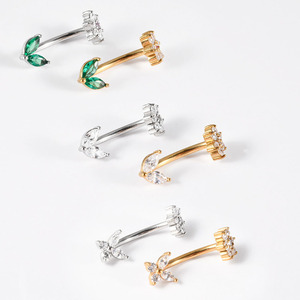 Joyería para Piercing de Ceja Freya 16G, Pendientes de Flor de Acero Inoxidable para Tragus y Rook para Mujer, Joyería para Piercing de Barra y Hélice, Anillos para Labios - Product Image 3