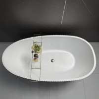 Bañera de Hidromasaje Independiente de Acrílico Blanco de Lujo con Diseño Ergonómico Twowinco, Color Personalizado, para Hotel
