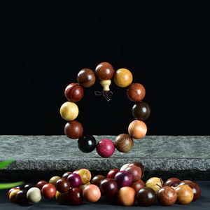 Natural Green <strong>Sandalwood</strong> String Men's Plate Play Wood Rosewood Yellow Flower Pear Agarwood <strong>Beads</strong> Play Rosary <strong>Beads</strong> - Product Image 3