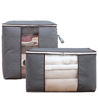 Sac de rangement pour couette en tissu non tissé épaissi, capacité de 200 ml, sac de rangement pour vêtements, sac de déménagement pour couette, ensemble de sacs à bagages pliables, salon moderne
