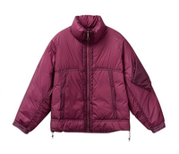 Veste d'hiver sport pour homme, 90% duvet de canard blanc, col montant, 100% nylon, coupe ample, color block, fermeture éclair, imperméable, logo personnalisé, OEM ODM