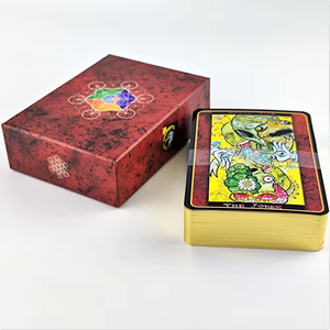 Baraja de Cartas <span class=keywords><strong>del</strong></span> Tarot con Impresión Personalizada OEM, Dorada y con Acabado en Oro, con 78 Cartas, Caja de Almacenamiento Destiny, Guía y Papel para Jugar - Product Image 3