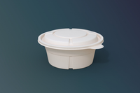 Seau à ramen jetable biodégradable de qualité alimentaire, 149x70mm, 500ml, double couche, anti-étuissement, multi-niveaux, pour nouilles et soupes