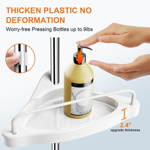 Estante de Almacenamiento Ajustable Independiente de Acero Inoxidable, Organizador de Baño Metálico de Pie para Artículos de Inodoro - Product Image 2