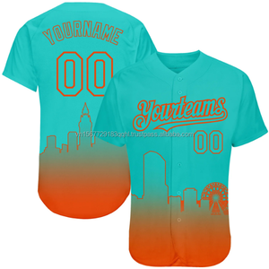 Camiseta de béisbol y sóftbol de poliéster 100% para hombre, ropa deportiva de secado rápido, nuevas camisetas lisas bordadas por sublimación con logotipo personalizado - Product Image 3