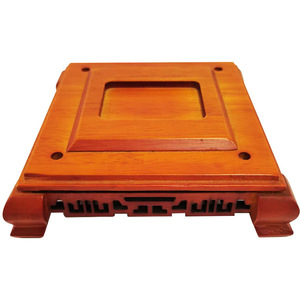 Socle carré en bois Yonghui, artisanat sculpté pour statue de Bouddha en jade, ornement de table décoratif, sur mesure - Product Image 3
