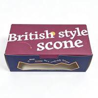 Boîtes en papier personnalisées recyclables pour scones, emballages pour gaufres françaises, biscuits et bagels pour boulangeries (vente en gros)