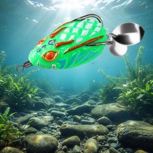 Señuelo de PVC con Doble Lentejuela de 4cm/5.8g, Cebo Artificial Suave con Anzuelos para Pesca en Ríos, Mares, Arroyos y Lagos - Product Image 1