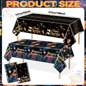 <span class=keywords><strong>Nappe</strong></span> jetable <span class=keywords><strong>en</strong></span> <span class=keywords><strong>papier</strong></span> sur le thème du Nouvel An pour les fêtes, avec impression de feux d'artifice et style méditerrané<span class=keywords><strong>en</strong></span> - Product Image 2