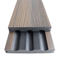 Planche de terrasse extérieure en WPC antidérapante Bammax, co-extrusion, imperméable, installation facile, rainurée, composite bois-plastique bambou