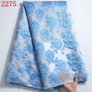 Tela Aso Oke, Brocado Africano, Tela Jacquard, Encaje Brocado Africano con Lentejuelas para Vestidos <span class=keywords><strong>de</strong></span> Fiesta y Boda 2275 - Product Image 3