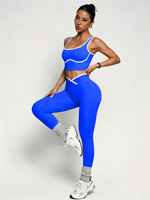 Ensemble de sport pour femme : soutien-gorge de yoga et pantalon taille haute push-up, extensible et amincissant, idéal pour l'entraînement quotidien