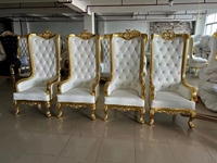 Chaise de mariage individuelle de style européen moderne, en bois et cuir, dossier solide, pliable, pour banquets et événements - Durable et de qualité commerciale