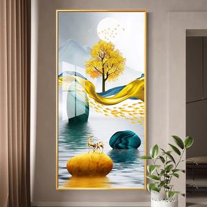 Vendita calda di cristallo porcellana diamante Artwork pittura <span class=keywords><strong>cervo</strong></span> moderno per Hotel - Product Image 6