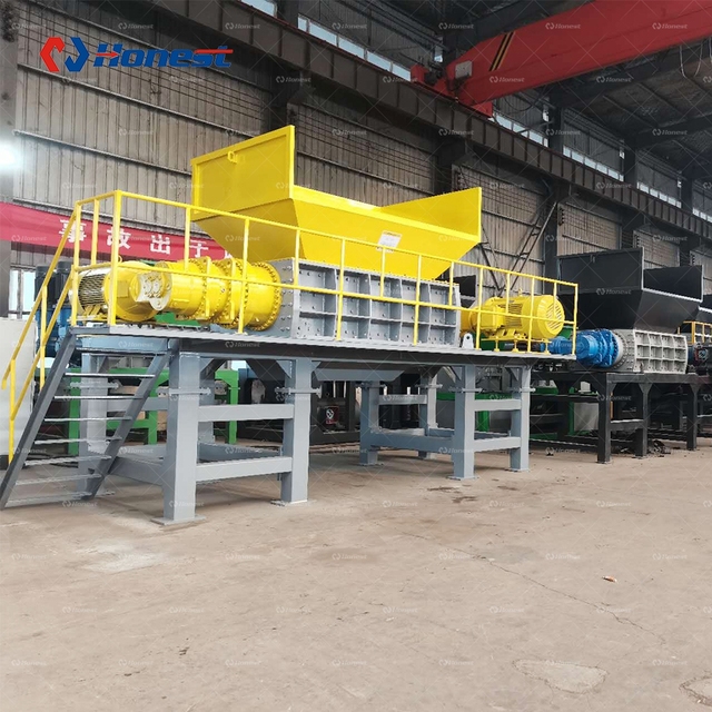 Double Shaft Shredder Machine Scrap Materials Industrial Heavy Duty Durable Energy Saving Material Recovery and Waste Management