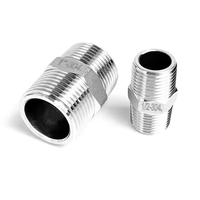 Livraison rapide, raccord hexagonal en acier inoxydable 304, 1,5'' 2'', diamètre égal, double filetage mâle, raccord de tuyauterie hexagonal