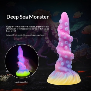 Monstre des profondeurs qui brille dans le noir, plug <span class=keywords><strong>anal</strong></span> 100% étanche avec tentacules pour la masturbation féminine et la stimulation du point G - Product Image 2