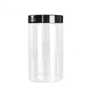 500ml amber plastic bottle 16oz food grade plastic jar 8 oz Food PET plastic jars with lids