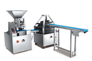Machine à diviser et à arrondir la pâte à pizza, machine à arrondir conique, prix avantageux, vente en gros en Chine, pour la fabrication de pains à burger, tortillas, pain pita LM-G80 - Product Image 2