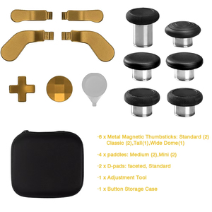 Kit di Ricambio in Alluminio con D-Pad, Paddle e Pulsanti Trigger 16 in 1, Thumbstick in Metallo per <span class=keywords><strong>Controller</strong></span> Xbox One Elite Serie <span class=keywords><strong>2</strong></span> - Product Image 6