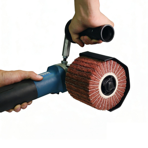 Roue de polissage pour tambour 120x100x19mm, <span class=keywords><strong>brosse</strong></span> <span class=keywords><strong>à</strong></span> tréfiler en acier inoxydable - Non-tissé, bande de polypropylène, feutre, coton, fil d'acier, chanvre - Product Image 5