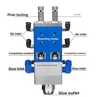 Ensemble complet de distributeur pneumatique à double fluide QLH-33AB avec réservoir sous pression et vanne de dosage – Garantie 3 mois