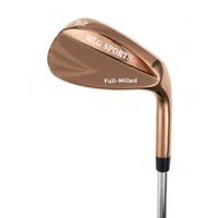 Prix d'usine, haute qualité, OEM personnalisé, club de golf wedge droit pour homme, 52 degrés, forgé, fraisage CNC, finition sablée