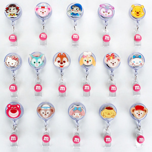 Custom Cartoon Nurse Doctor Badge Reel Clips Retractable Hospital Student Work Name Card Promotional Keychains Carabiners