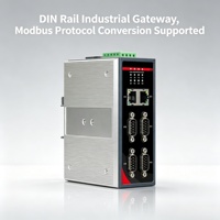 Convertidor de Protocolo Industrial para Riel DIN, Gateway IoT, Computación en el Borde, RS485, RS232, CAN, Modbus TCP, Amplio Rango de Temperatura 40-80°C