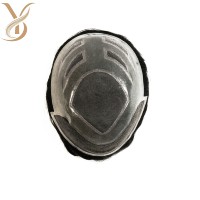 Prothèse capillaire pour hommes Versalite Style, densité 120%, cheveux humains indiens Remy, ondulation naturelle, base en dentelle et PU, remplacement de toupet
